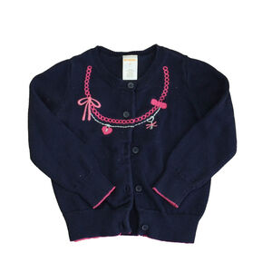 Gymboree Girls Navy | Pink Cardigan size: 2T